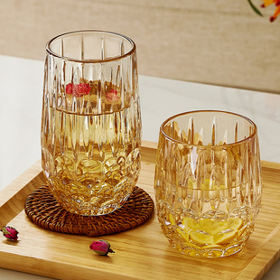 透明玻璃杯家用客厅创意，大容量喝水杯子男，高级耐热泡茶专用茶杯具