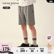 teenieweeniekids小熊童装男童，23年款秋季英伦格，纹制服短裤