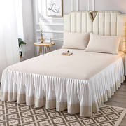 纯色床裙床罩单件韩版床围裙防尘遮丑1.5米1.8x2.0床套三件套夏季