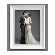 欧式创意白色画框实木，相框挂墙16202430寸婚纱照影楼相框