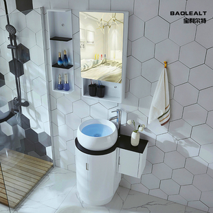 浴室柜洗漱台盆面盆洗手盆柜，组合小户型落地式现代简约迷你卫生间