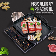 电磁炉烤盘韩式麦饭石方形，烤盘家用不粘烤肉，锅商用铁板烧烧烤盘子