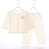 婴儿衣服夏季薄款男女宝宝，3-6月1-2岁纯棉长袖分体，套装无骨空调服