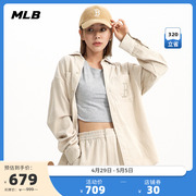 MLB 男女情侣纯色衬衫灯芯绒时尚休闲百搭外套潮春夏季WSB02