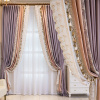 窗帘高档遮光美式法式欧式紫色粉色窗帘窗纱婚房别墅，卧室客厅定制