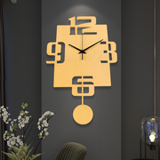 北欧挂钟客厅家用时尚创意简约挂表纯铜大气个性艺术装饰挂墙钟表
