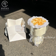 圆形小花束diy材料包鲜花(包鲜花)定型片包装纸自制花束手工自制节日礼物
