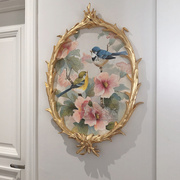 79 轻奢现代手绘花鸟油画 玄关装饰画轻法式卧室客厅背景墙挂画