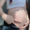 孕妇肚子贴纸在家拍孕妇，照水钻化妆饰品彩色，水晶钻贴肚部贴钻彩绘