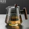 玻璃茶壶木把单壶煮茶器，沏茶壶家用茶具，套装过滤泡茶壶花茶红茶壶