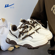 江小宇(江小宇)回力女鞋，2023时尚气质，小白鞋厚底增高休闲运动鞋子