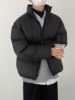 SF/冬季新韩版chic风时髦潮流复古立领厚款棉衣外套男士纯色宽松