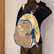 日系少年感双肩包女 韩国ins小众设计感学生书包大容量旅行背包潮