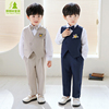 儿童西装礼服男童春季韩版学院，风马甲套装，男孩周岁生日花童演出服