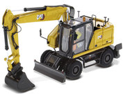 dm工程车cat150卡特m318d轮式挖掘机合金，仿真挖土机模型85956