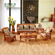 天然真藤编五件套茶几沙发客厅，组合腾艺沙发，藤竹藤椅沙发藤木家具