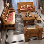 实木沙发123香樟木沙发，组合中式客厅沙发红木，沙发全整套仿古家具