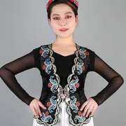 新疆民族舞马甲女士舞蹈演出服装坎肩广场，舞夏修身高档金丝绒马夹