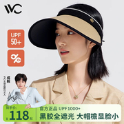 vvc防晒帽女款大帽檐夏天空顶太阳帽子，遮阳帽防紫外线2024