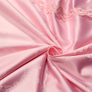 贡缎枕头装枕套婚庆蕾丝提花一对公主邮花边套包粉色棉提花