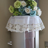美式蕾丝圆形简约现代乳白色阳台，小桌布餐桌布，立式空调盖巾花瓶垫