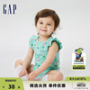 Gap新生婴儿夏季纯棉柔软透气飞袖连体衣儿童可爱运动爬服670335