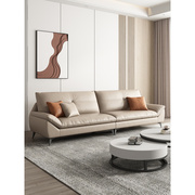意式真皮沙发简约现代北欧三人位双人，小户型客厅极简头层牛皮