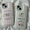韩风气垫可爱卡通油画适用苹果16手机壳iPhone14pro新款13硅胶15ProMax女款12防摔11情侣简约小众全包软壳套