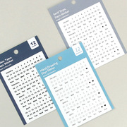 韩国wannathis简约月份日期数字透明贴纸日记手账本DIY装饰标记贴