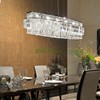 轻奢k9水晶吊灯后现代长方形，客厅灯欧式简约金色，餐厅吧台酒柜灯