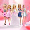 芭比娃娃美丽新娘关节可动社交女孩，玩具时尚达人公主角色扮演礼物