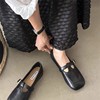 法式复古气质平底单鞋子女2023秋季玛丽珍女鞋浅口小皮鞋乐福鞋