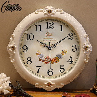 康巴丝欧式钟表 挂钟 客厅时尚创意静音大挂表现代时钟大石英钟表