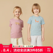 胡可-儿童纯棉短袖，t恤男童女童夏季宝宝半袖，女生小童女孩全棉上衣