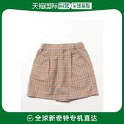 日本直邮a.v.v儿童秋季格纹短裤设计带口袋便于上学橡皮筋后腰