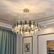 广东中山k9水晶后现代客厅，轻奢简约吊灯高档圆形，大气卧室餐厅灯具