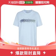 香港直邮GIVENCHY 女士浅蓝色棉质印花T恤 BW707Z3Z3Z-450