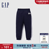 gap女幼童春秋logo碳素，软磨抓绒柔软卫裤儿童装，运动束脚裤819397