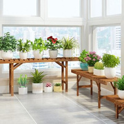 2021花架户外庭院阶梯式花盆架实木阳台置物架落地室外植物架