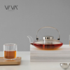 丹麦viva北欧耐高温叶型，玻璃茶壶家用耐热小茶壶泡茶壶过滤加厚