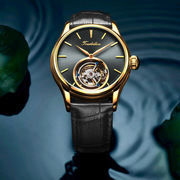 手表机械瑞士真陀飞轮镂空全自动机械表，皮带士手表防水男时尚