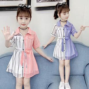 女童连衣裙2022夏装儿童，韩版夏季雪纺，宝宝裙子洋气女孩公主裙
