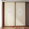 韩式推拉门壁纸翻新卧室家具贴纸玻璃门改造房间装饰墙纸贴画