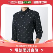 香港直发NEIL BARRETT 男士黑色波点长袖衬衫 PBCM331-A000S-524