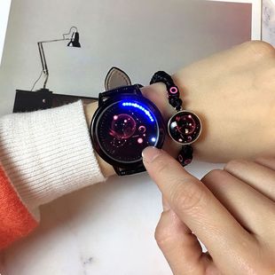 十二星座触摸屏手表led男女学生情侣韩版创意，个性发光防水电子表