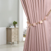 高档创意轻奢现代风窗帘绑带扎束金属元素一对装样板间装饰配件