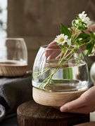 水培花瓶大口径植物，玻璃瓶绿萝花盆玻璃鱼缸，客厅插花器皿玄关摆件