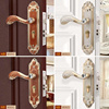欧式房门锁把手实木锁具三件套通用型执手锁室内卧室家用机械门锁