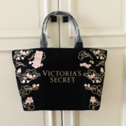  维多利亚的秘密粉色女士包 化妆包 粉色条纹 大号购物袋
