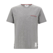 Thom Browne/TB男士胸前口袋前短后长灰色短袖T恤MJS183A